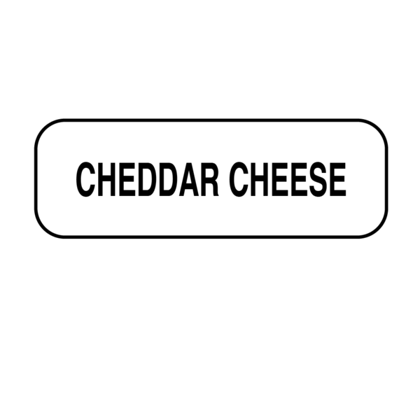Nevs Cheddar Cheese Label 1/2" x 1-1/2" DIET-402
